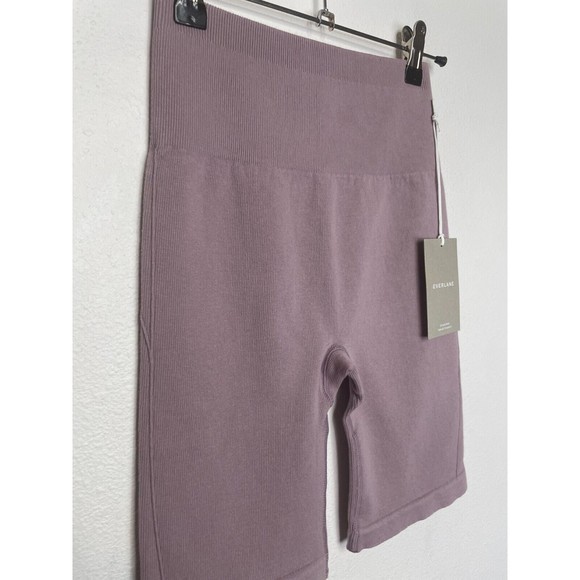 Everlane XS/S Seamless Bike Short Purple Rib Knit High Waist Gym Yoga NWT - Picture 4 of 11